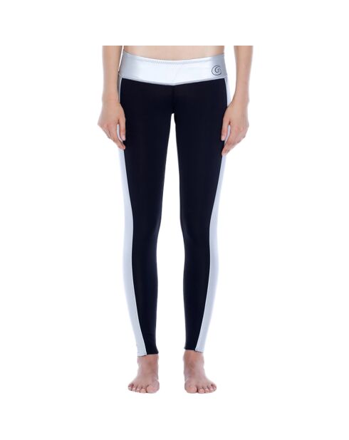 Legging de bain en Néoprène noir/argenté