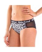 Bas de maillot shorty en Néoprène imprimé léopard noir/blanc
