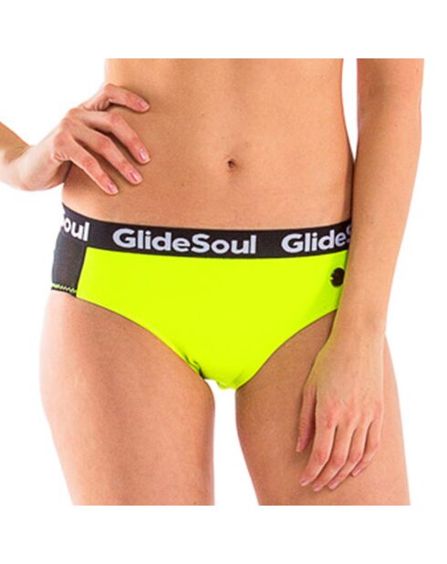 Neongelbe kurze Bikinihose aus Neopren