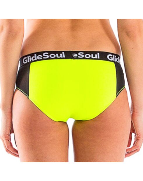 Neongelbe kurze Bikinihose aus Neopren