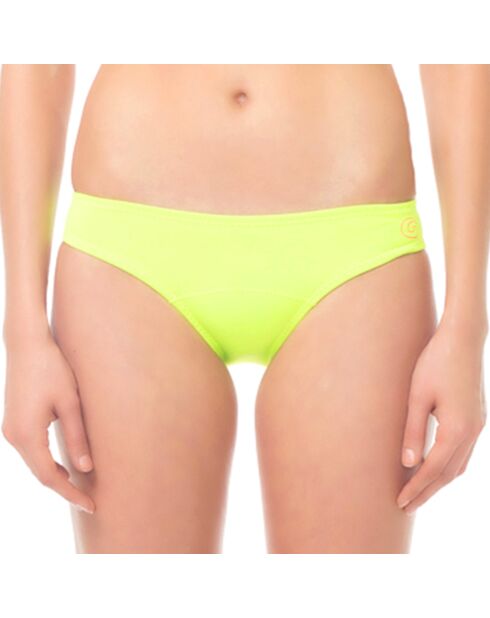 Reguläre Bikinihose aus Neopren in Neongelb