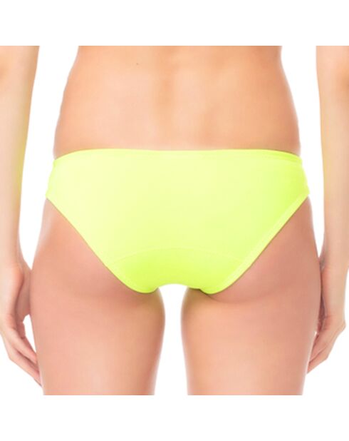 Reguläre Bikinihose aus Neopren in Neongelb