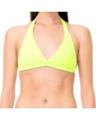 Haut de maillot Triangle en Néoprène jaune fluo