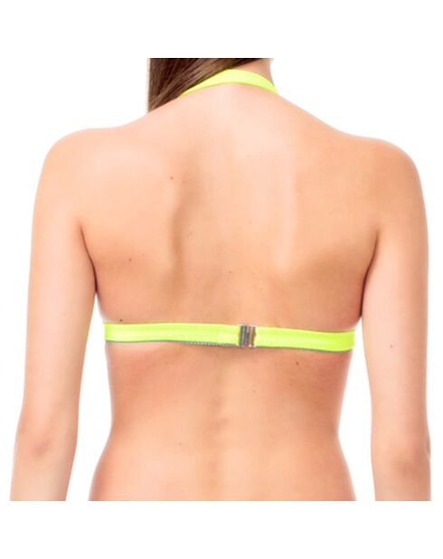 Haut de maillot Triangle en Néoprène jaune fluo