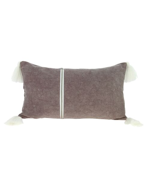 Coussin en coton lavé vieux rose - 50x30 cm