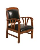 Fauteuil Cuir noir - D.60xH.82 cm