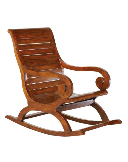 Rocking chair Lauren chocolat - 56x110x97 cm