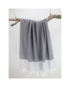 Petek Stripe Fouta crema/grigio - 100x180 cm