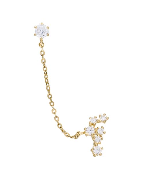 Boucle d'oreille unitaire  Sweet Linl or jaune