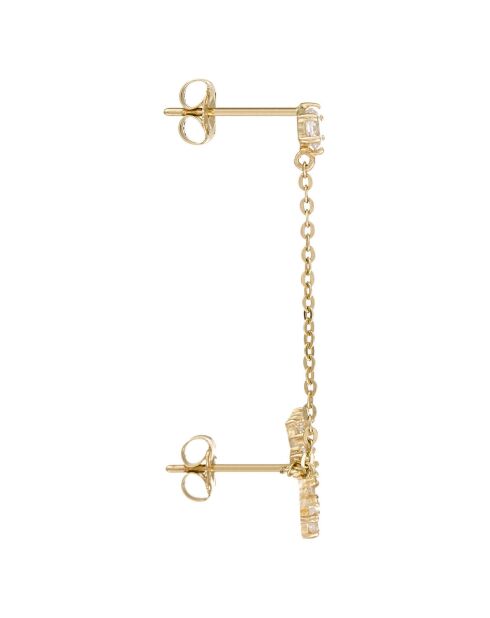 Boucle d'oreille unitaire  Sweet Linl or jaune