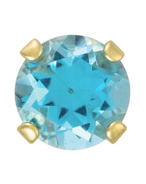 Boucles d'oreilles Oceane Topaze bleues 0.45 ct or jaune