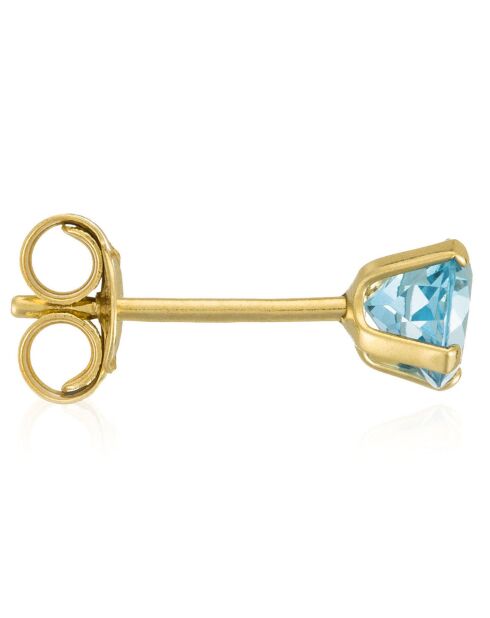 Boucles d'oreilles Oceane Topaze bleues 0.45 ct or jaune
