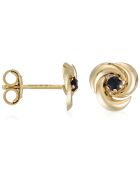 Boucles d'oreilles Tourbillon Saphir 0.04 ct or jaune