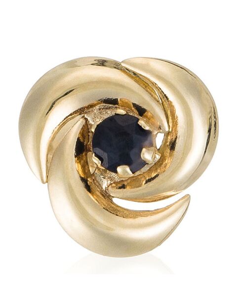 Boucles d'oreilles Tourbillon Saphir 0.04 ct or jaune