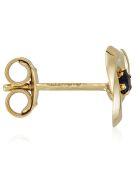 Boucles d'oreilles Tourbillon Saphir 0.04 ct or jaune