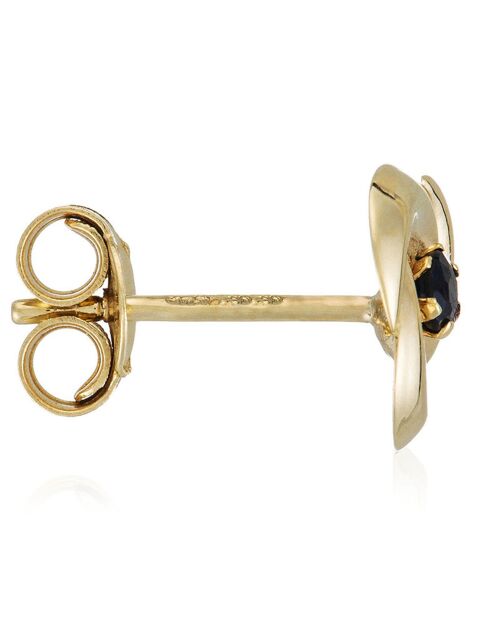 Boucles d'oreilles Tourbillon Saphir 0.04 ct or jaune