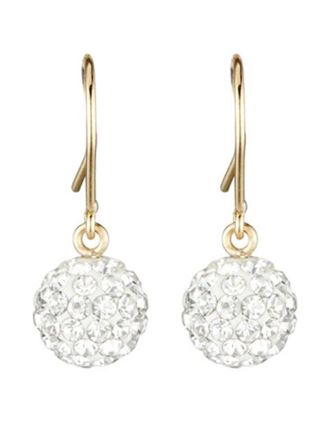 Boucles d'oreilles Bulles de Crystal or jaune