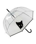 Parapluie Chat transparent/noir