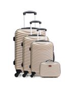 3 Valises 4 roues  Etna-C 55/65/75 cm & Vanity dorées