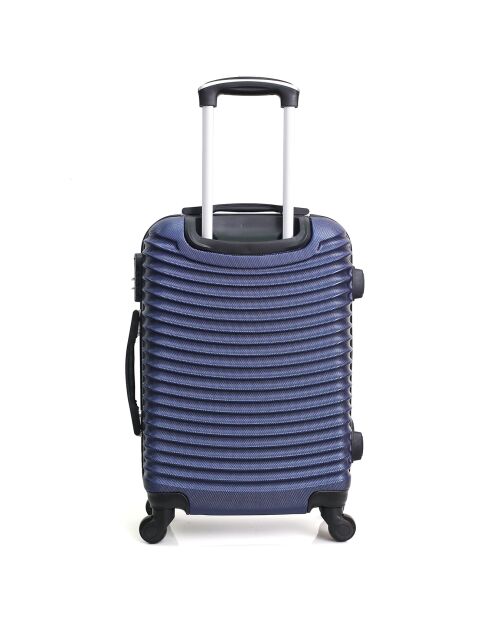 3 valigie a 4 ruote Etna-C 55/65/75 cm e Vanity blu marino