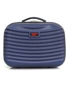 3 valigie a 4 ruote Etna-C 55/65/75 cm e Vanity blu marino