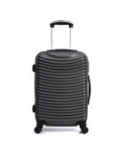 Mittelgroßer Reisekoffer mit 4 Einzelrollen 65 cm Etna schwarz