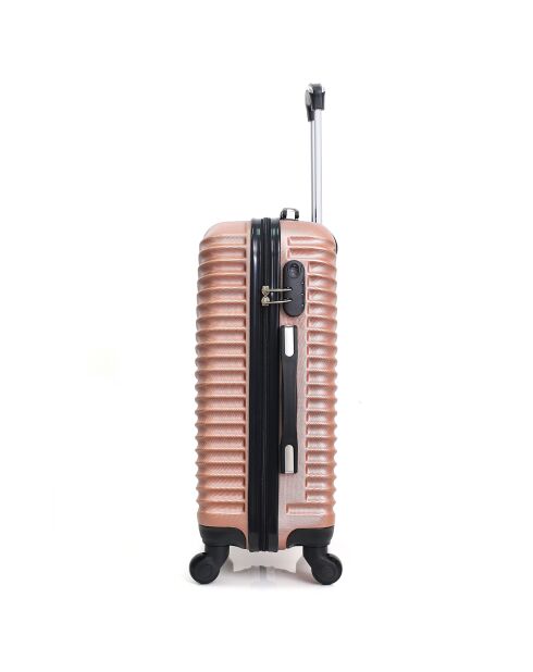 Medium Stay Koffer met 4 wielen 65 cm Etna roségoud