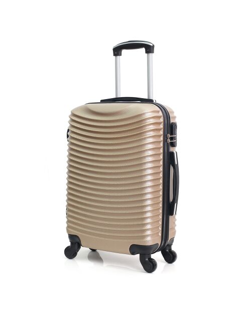 Mittelgroßer Reisekoffer 4 Einzelräder 65 cm Ätna gold