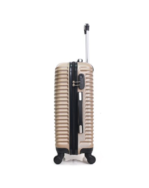 Mittelgroßer Reisekoffer 4 Einzelräder 65 cm Ätna gold
