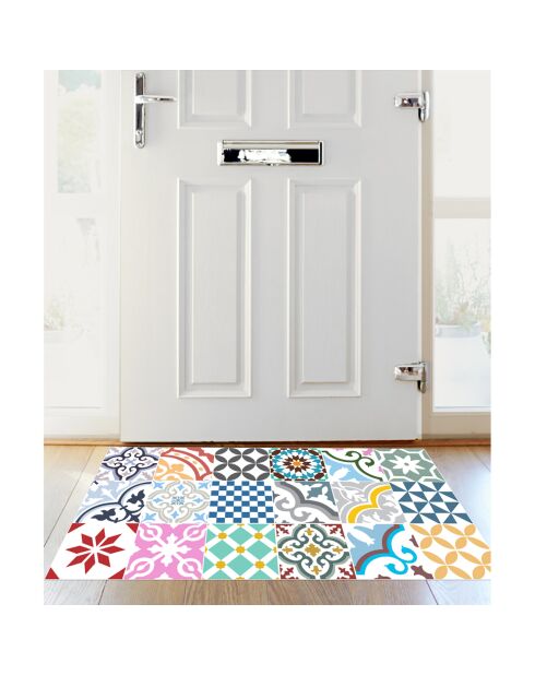 Tapis vinyle Adèle multicolore - 50x100 cm