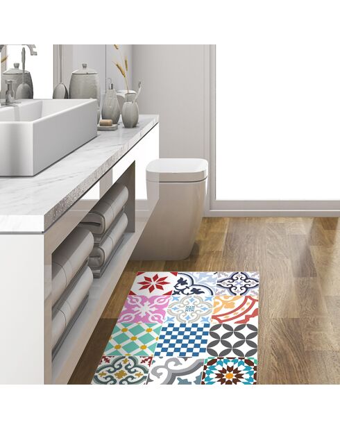 Tapis vinyle Adèle multicolore - 50x100 cm