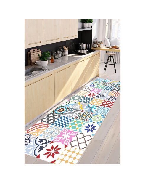 Tapis vinyle Adèle multicolore - 50x140 cm