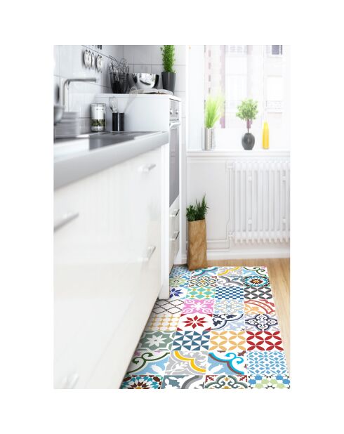 Tapis vinyle Adèle multicolore - 66x100 cm