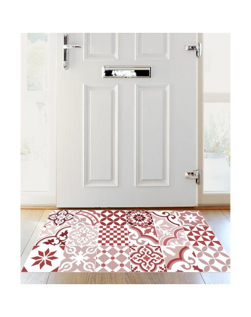 Tapis vinyle Adèle rouge - 50x100 cm