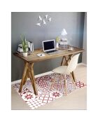 Tapis vinyle Adèle rouge - 50x140 cm