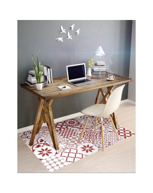 Tapis vinyle Adèle rouge - 50x140 cm