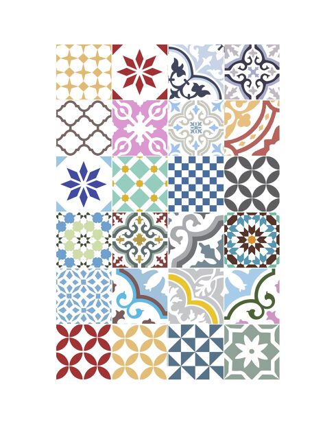 Tapis vinyle Adèle multicolore - 50x100 cm