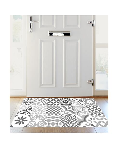 Tapis vinyle Adèle gris - 50x100 cm