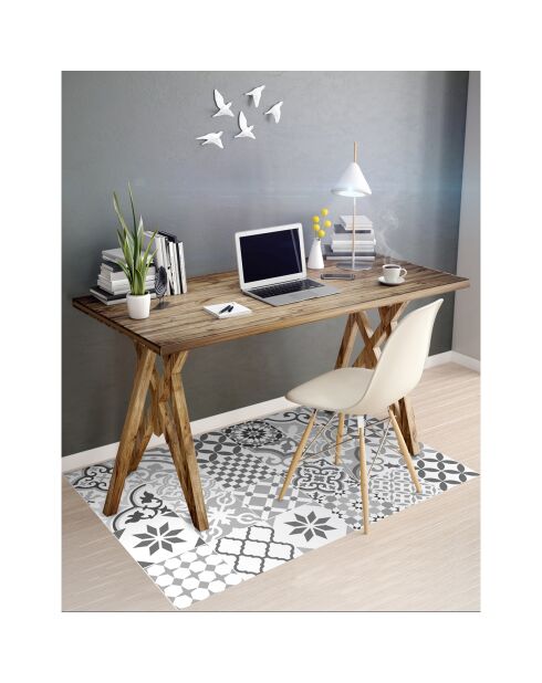 Tapis vinyle Adèle gris - 66x150 cm