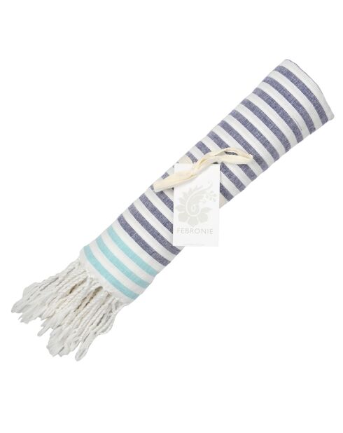 Fouta Bora Bora Griechisch blau/türkisgrün - 100x200 cm