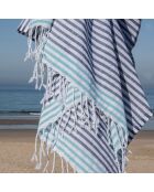 Fouta Bora Bora Griechisch blau/türkisgrün - 100x200 cm
