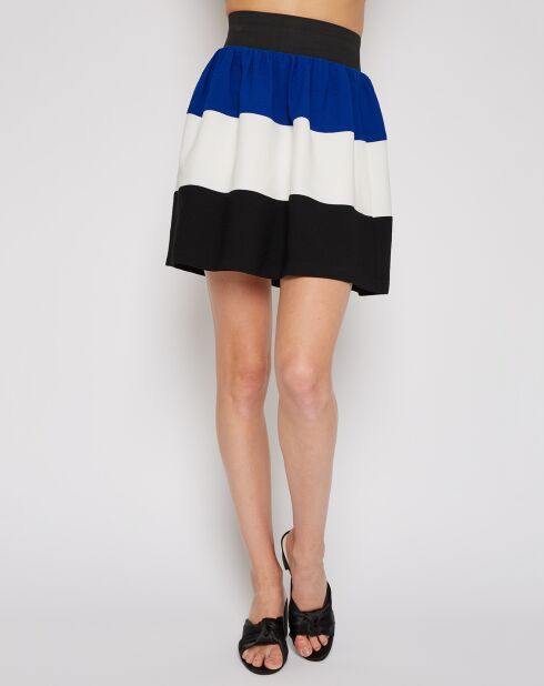 Jupe Sasha bleu/écru/noir