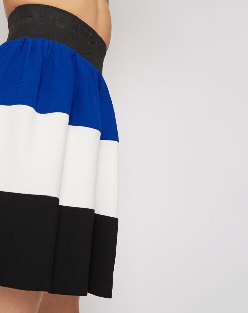 Jupe Sasha bleu/écru/noir