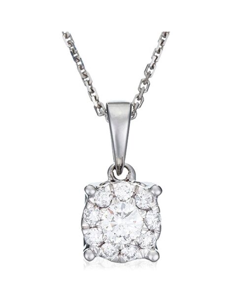 Luciana Brilliant Diamant Anhänger 0,10 Karat Weißgold