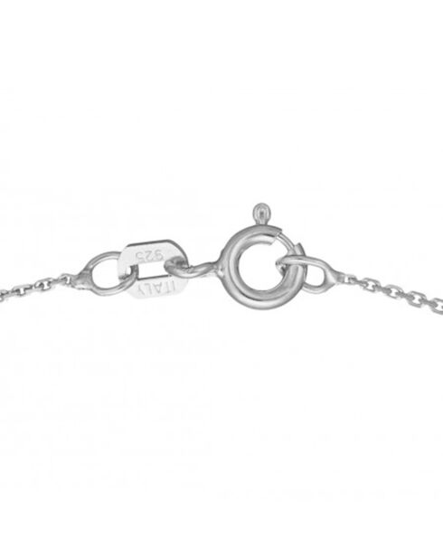 Ciondolo a croce sacra con diamanti in oro bianco 0,17 ct