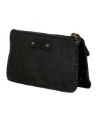 Portefeuille en Cuir d'Agneau Nina noir - 10.5x19x1 cm