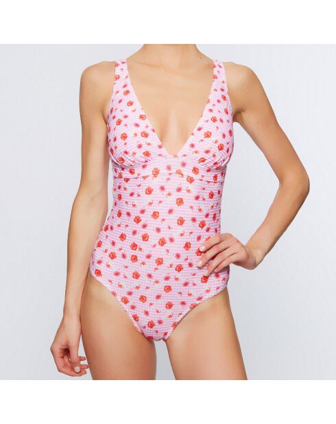 Maillot de bain 1 pièce Escalet soft fushia