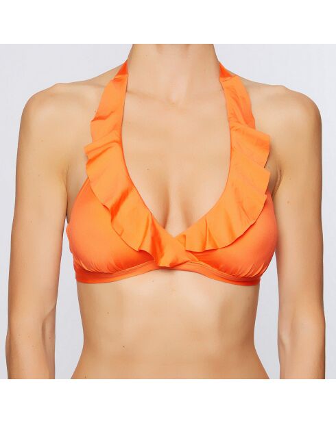 Haut de Maillot Majorelle bonnets coqués abricot