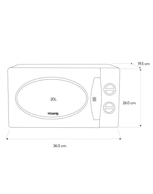 Four à micro-ondes 20L VIO6 blanc - 700W