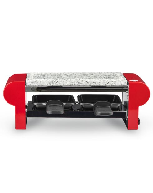 Raclette & Pierre à griller RP2 noir/rouge - 2 personnes